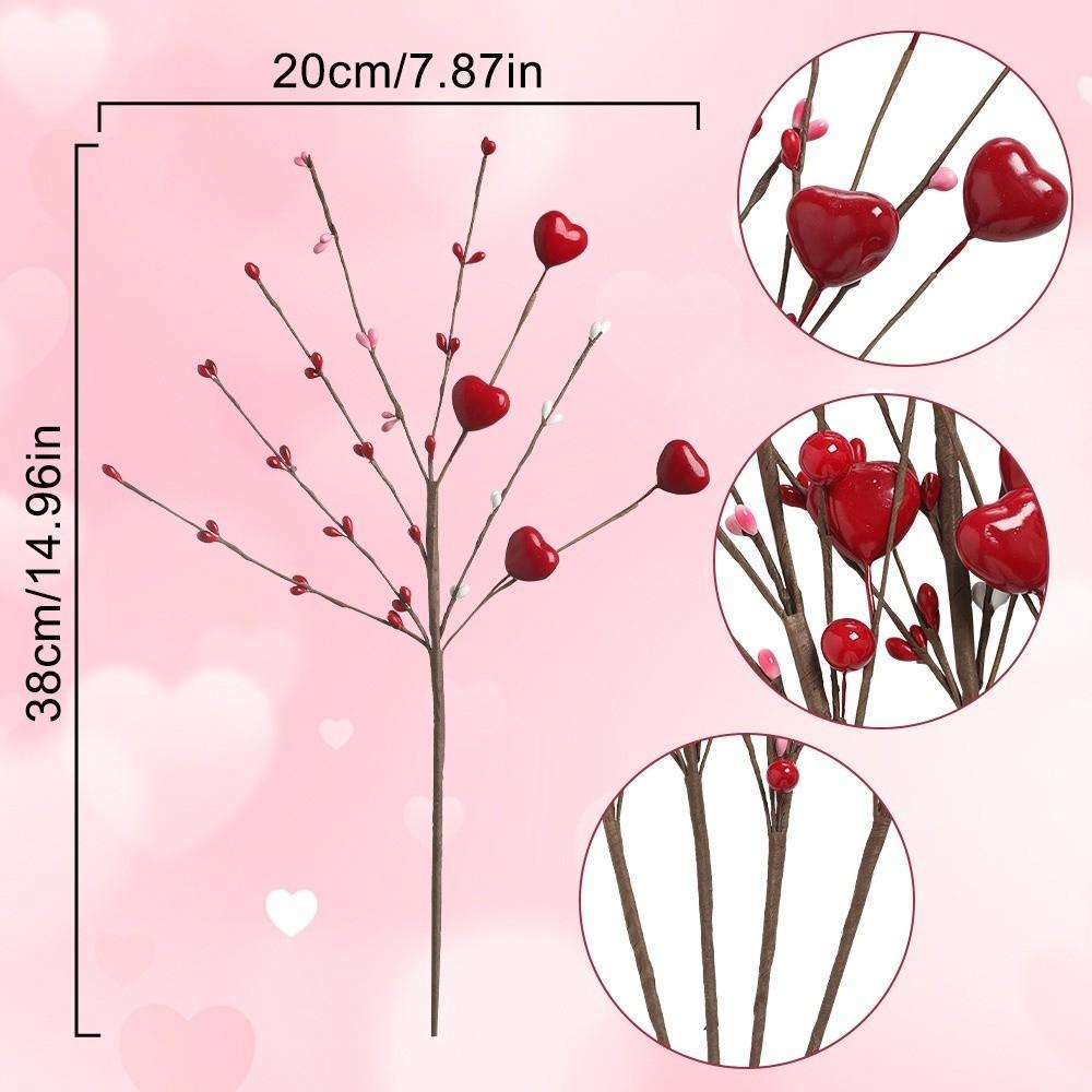 1pc Red and Pink Heart-shaped Flowers DIY Creative Bouquet  Anniversary Gift