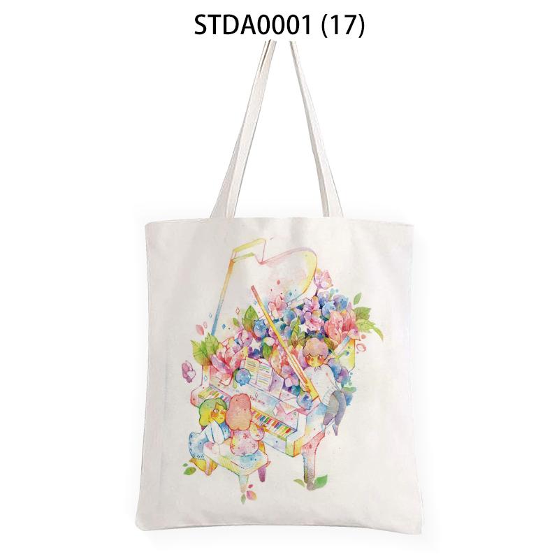 

Простая и красивая сумка с принтом, женские сумки, сумка через плечо, парусиновая летняя пляжная сумка, сумка большой вместимости, сумка для покупок, женская сумка 24*26cm