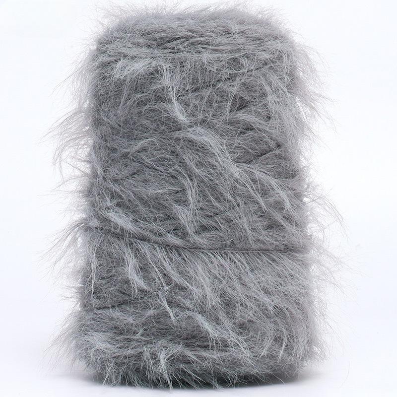 8cm Faux Mink Long Fur Hand Knitting Yarn DIY 500g Solid Color Soft Skin-Friendly Handmade Knitted Shawls Scarf Hat Yarn