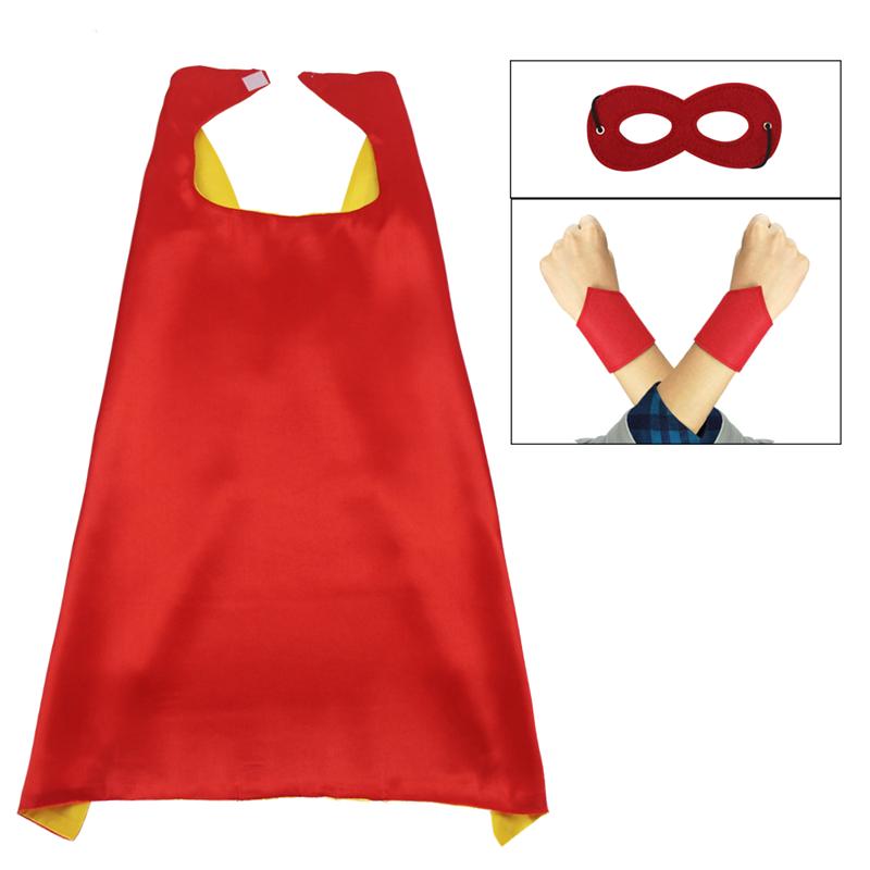 Cartoon Superhero Cape And  Children Mask Cape Set for Girls and