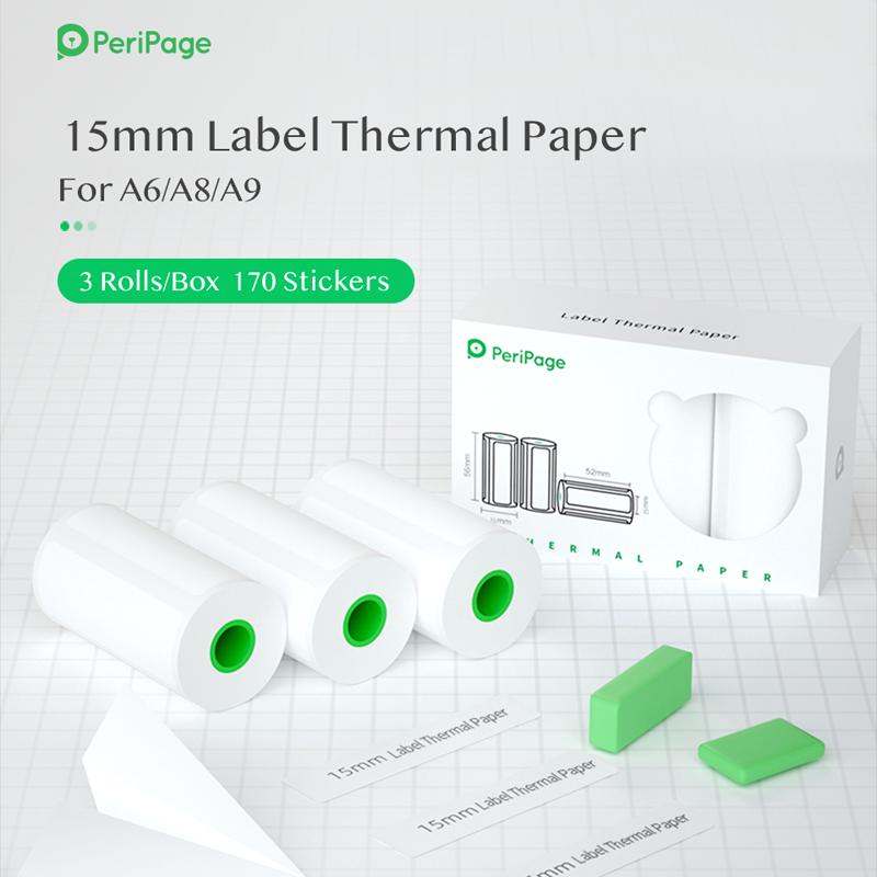 HD Mini Thermal Paper 56mm Width Labels Sticker Colors Transparent Photo Papers For PeriPage Paperang Cute Portable Printer