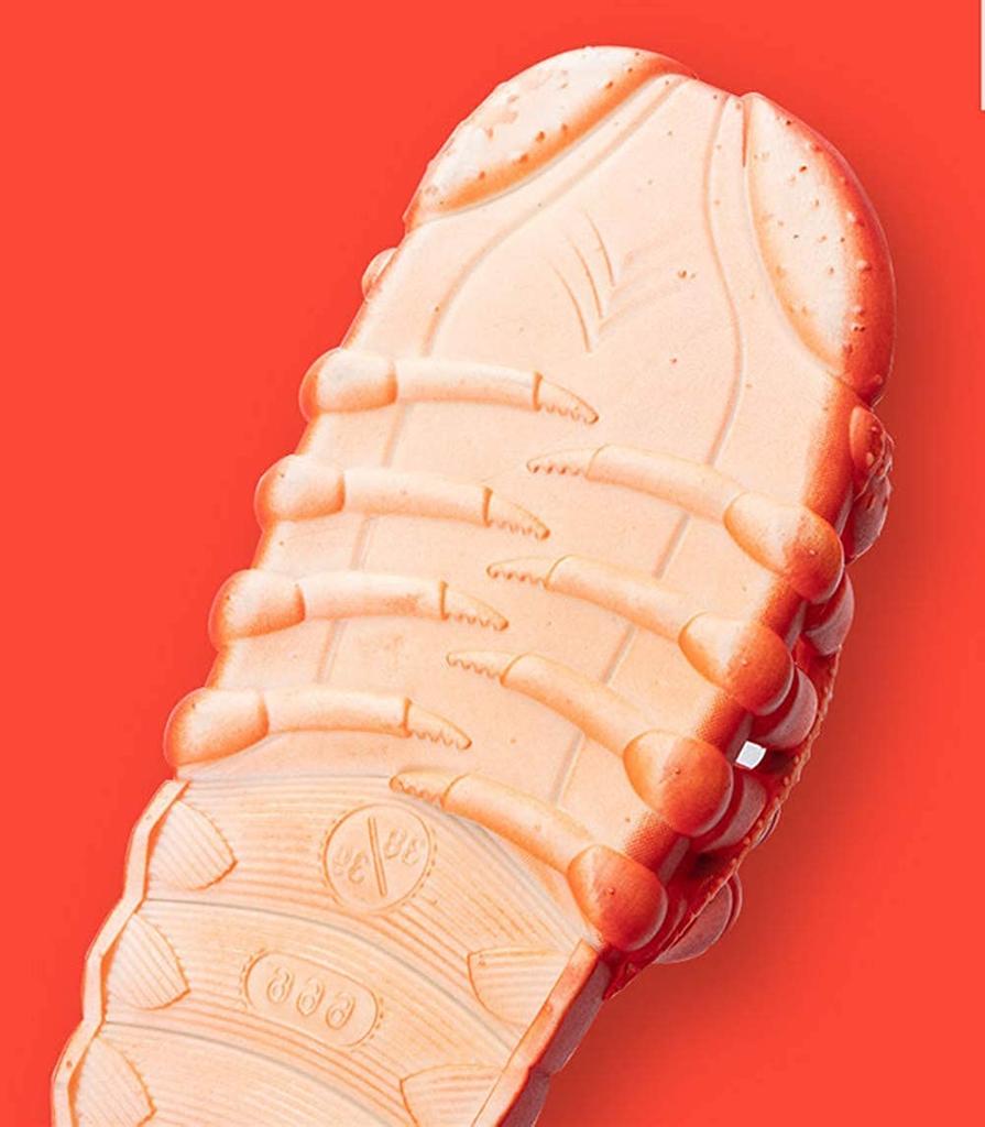 Lobster Unique and Fun Perfect for the Spring and Summer [Asifn] Slippers, Unisex, Lightweight, Breathable, Flexible, Design, Bathroom, (Red,