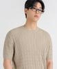 LEMAIN SECOND Oversized Washable Crew Neck Cable Short Sleeve Knit_5 Colors