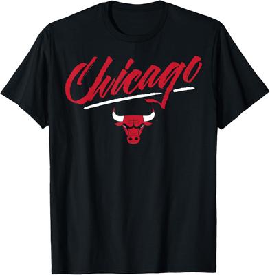 NBA - חולצת טי עם כתב יד של שיקגו בולס