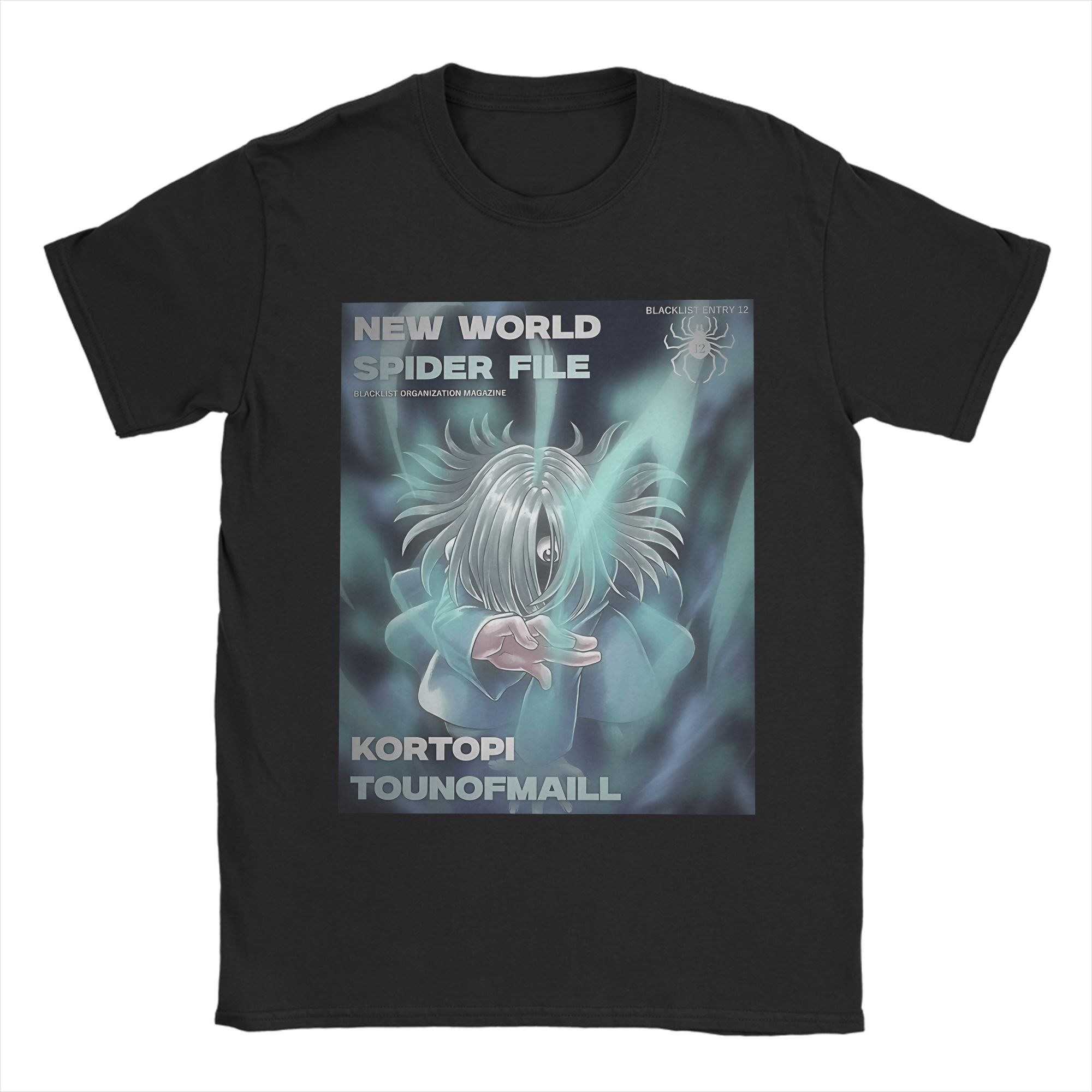 

Hisoka Blacklist Entry Phantom Troupe TShirt Adult Vintage Pure Cotton TShirts Summer Crew Neck Harajuku Tee Shirt DIY Tees S