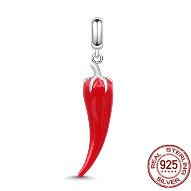 Red Motorcycle Rider & Good Fortune Carp Fish Dangle Charm Beads Fit Original Fasion 925 Sterling Silver Bracelet Women Jewelry