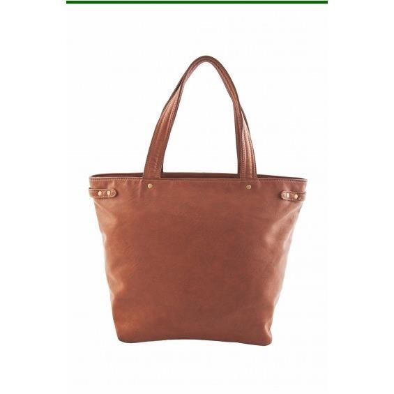 Shoulder Bag - LE TEMPS DES CERISES - Nomad 1 - Cognac - Brown - Zipped