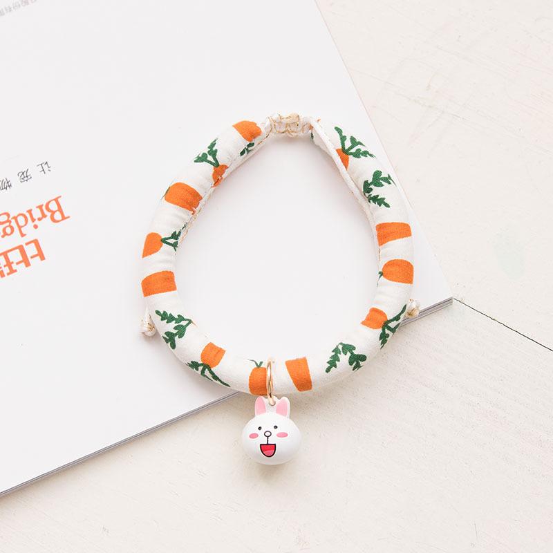Japanese Japanese Zephyr Pet Collar Cute Little Strawberry Bells Cute Adjustable Accessories Cat and Dog Supplies