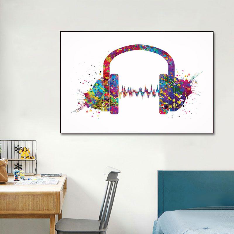 Music Notation Equipment Watercolor Poster Print Music Art Vintage Picture Wall Art Canvas Painting for Home Room Decor Cuadros