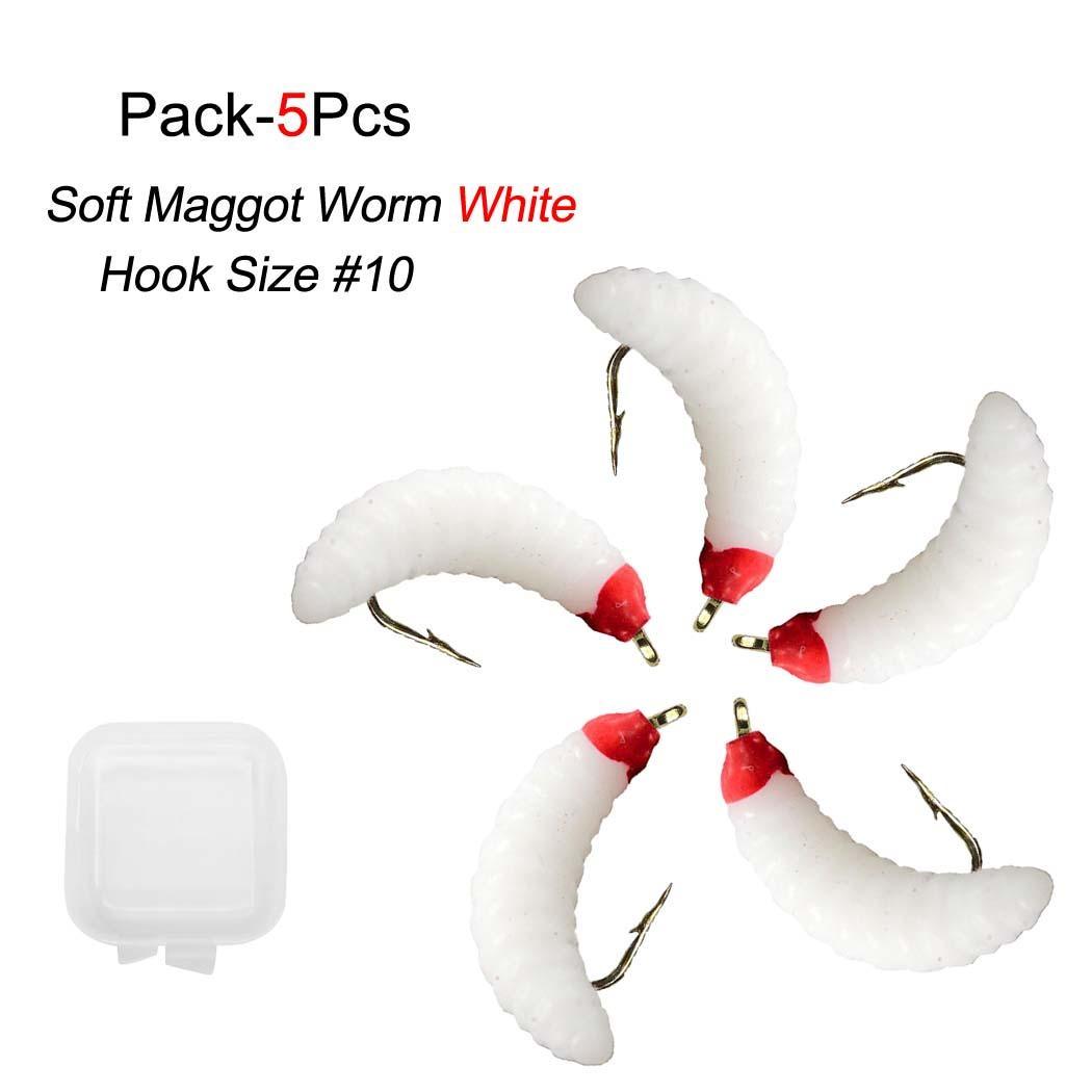 5шт мягкие приманки черви рыболовные приманки океанская речная рыбалка 5Pcs бежевый — фото 14