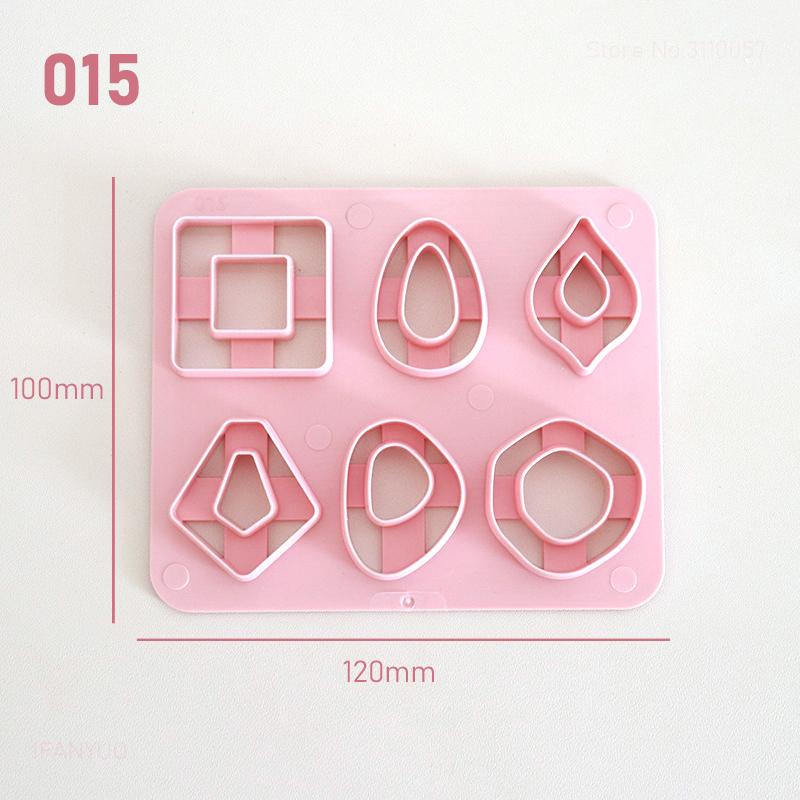 Various Shaped Clay Cutter Molds Geometry Palm Leaf Christmas Tree Polymer Clay Earrings Making Mold for Cookie Pendant Jewelry