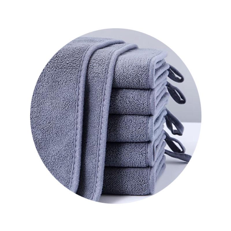 

Толстое серое двухслойное полотенце из кораллового флиса - Мягкое, не оставляющее ворсинок, абсорбирующее чистящее полотенце для автомобилей и дома 25x25cm