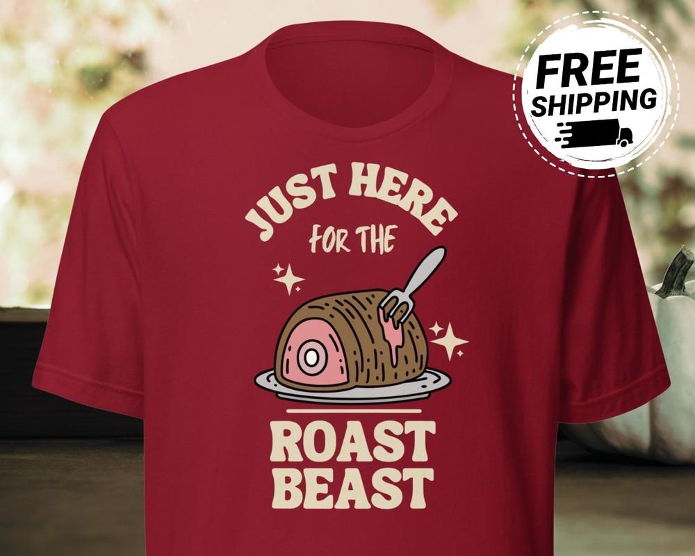 

Roast Beast Shirt Grinchmas Christmas Dinner Shirt Thanksgiving Gobble Turkey Unisex T-Shirt XL