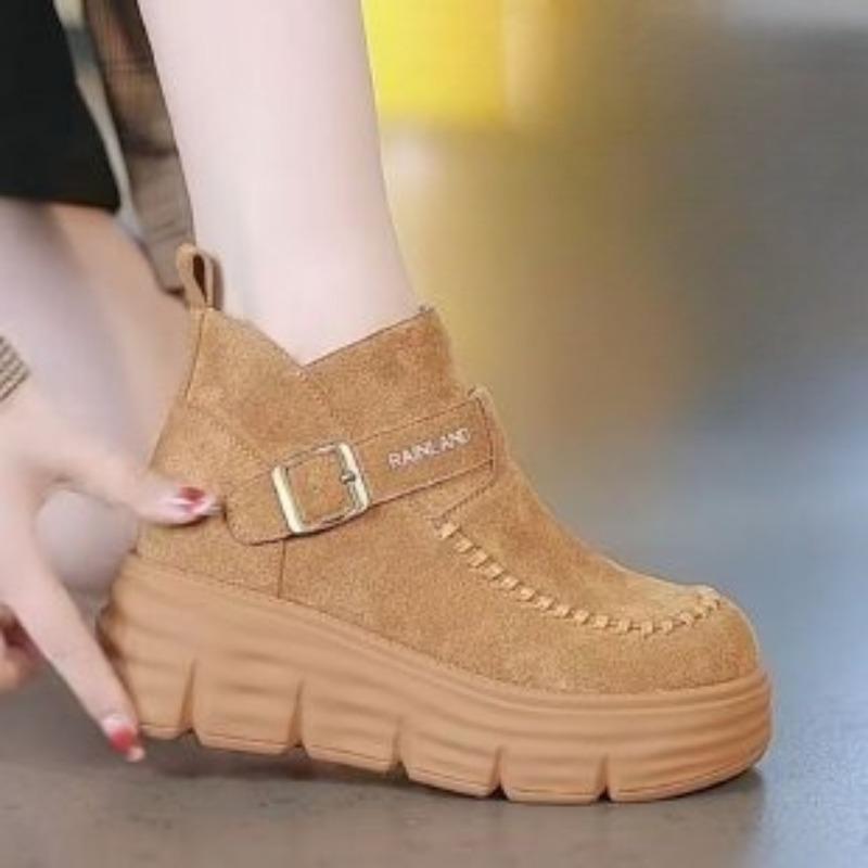 

Обувь на толстой подошве, Универсальные ботинки, Новые бестселлеры, Одинарные ботинки на флисе, Нескользящие ботильоны, Женская обувь 40 жёлтый