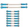 9 pcs Aluminum Alloy Tie Rod Set for WL Toys 1 10 K949 RC Car Toy Accessoriesblue K949 015B