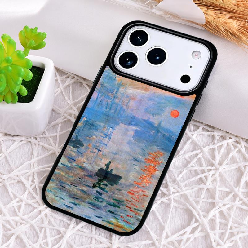 Monet Oil Painting Shockproof Phone Case for iPhone 17 Air 16e 15 11 12 14 13 Pro Max Cover Coque