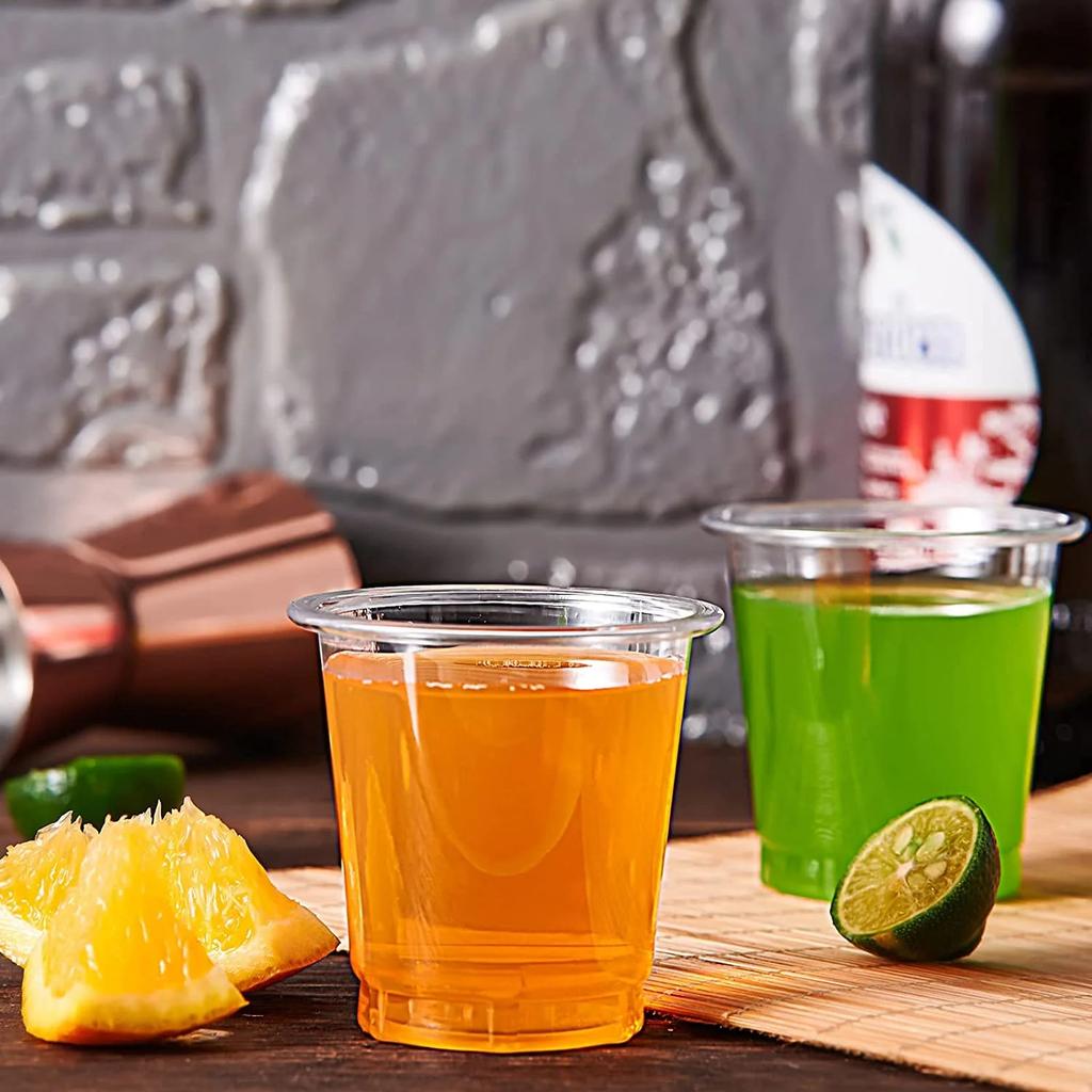 100 PACK 1 Oz Plastic Shot Glasses, Clear Disposable Party Cups For Vodka, Whiskey, Tequila, Plastic Containers For , And Sample Tasting
