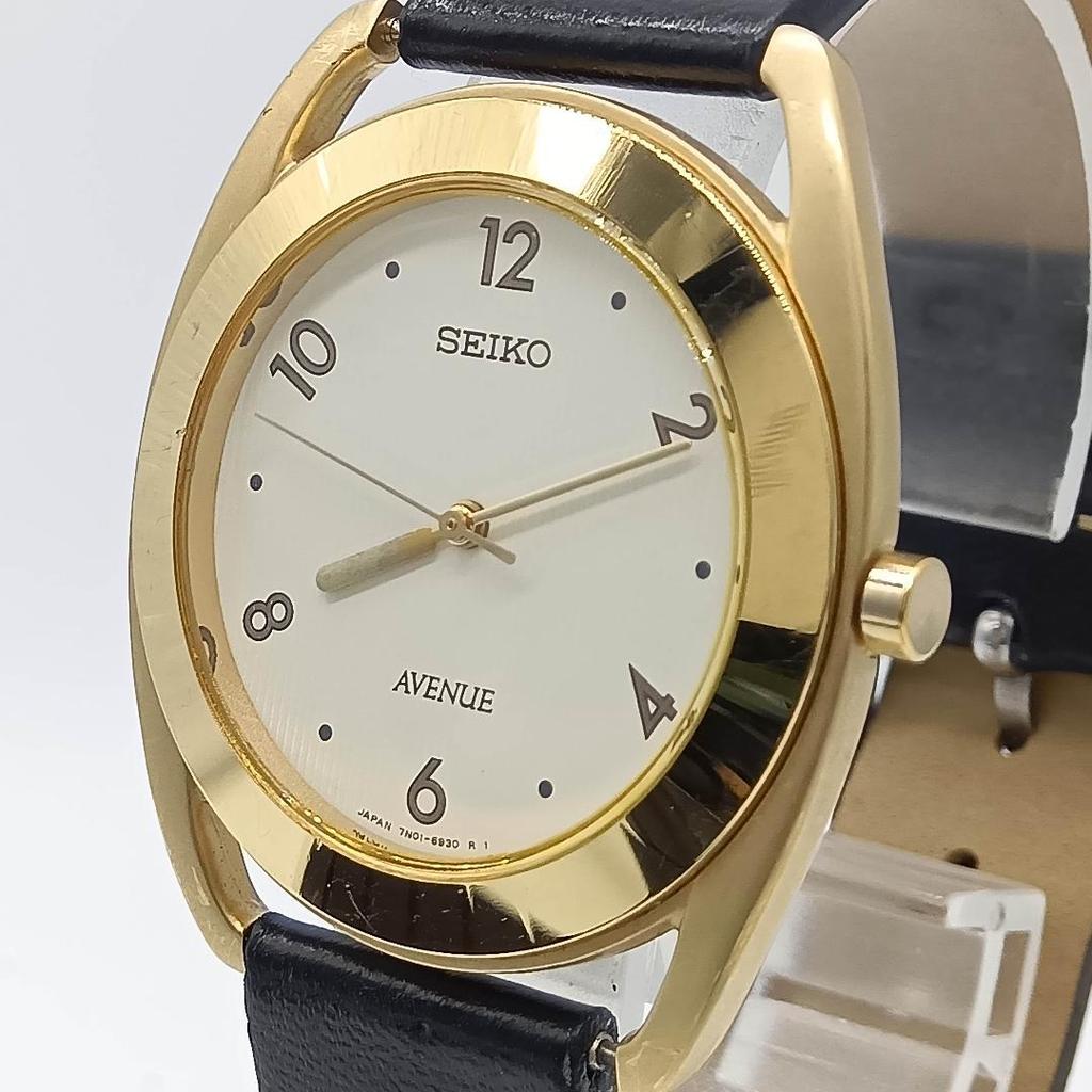 [USED] 491 Free Shipping Battery Replacement SEIKO AVENUE Analog Watch