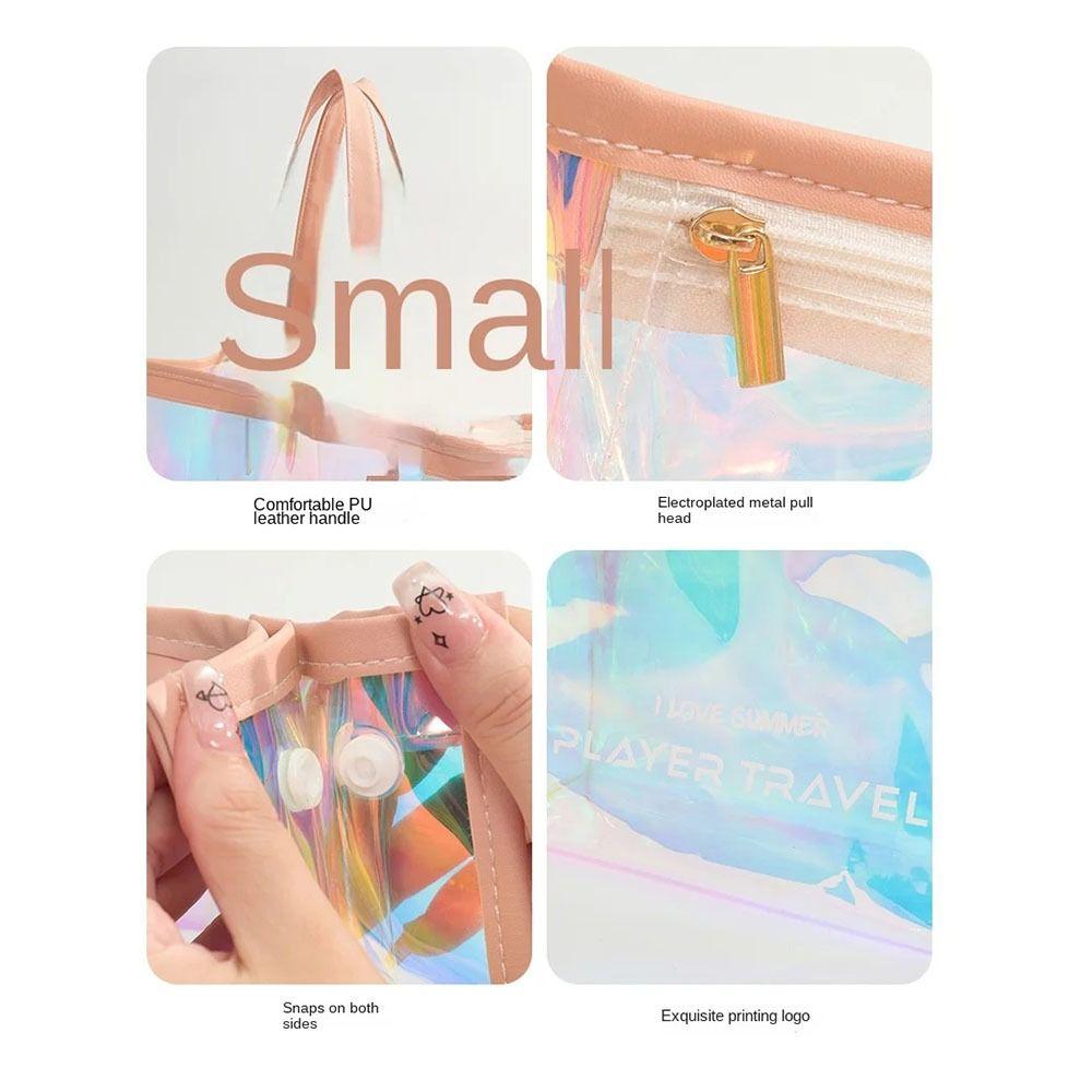 Wasserdichte PVC-Strandtasche Transparente Schwimm-Handtasche Tragbare Jelly-Tasche Damen