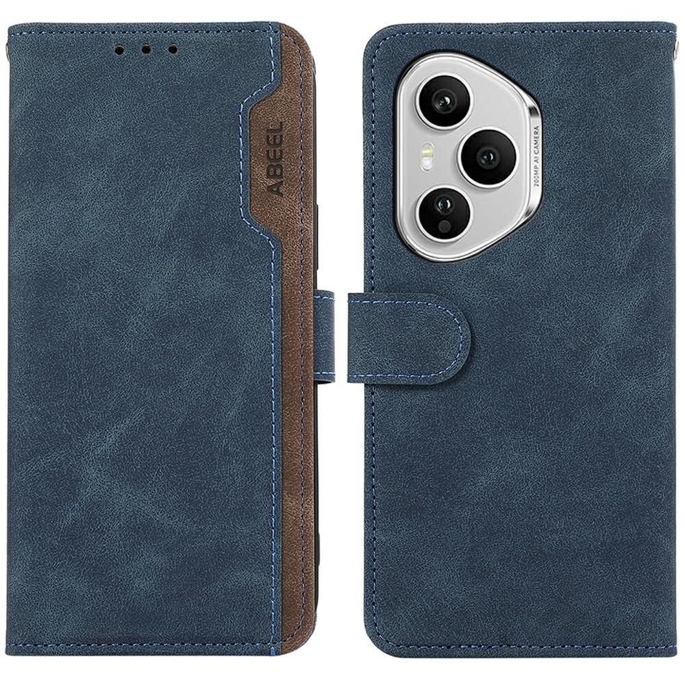 

ABEEL для Honor 400 Pro 5G (Глобальный) Чехол-книжка из кожи с цветной вставкой для раскладного телефона с блокировкой RFID Blue