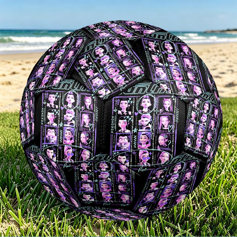 K Print Size 5 Soccer Ball, PU Wear Resistant Football for Match Training and Daily Practice, Birthday Gift for Soccer Fans