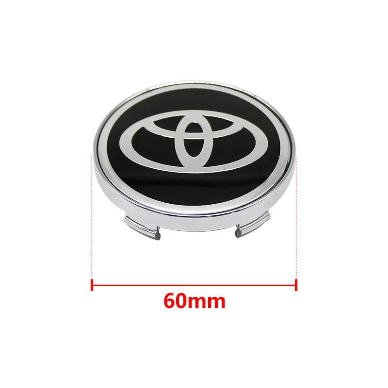 4 Stück 60mm Für Autoemblem Radnaben-Mittelkappe Abzeichen Abdeckungen Aufkleber Decals Styling Für Toyota Corolla RAV4 LEVIN Yaris C-HR Camry