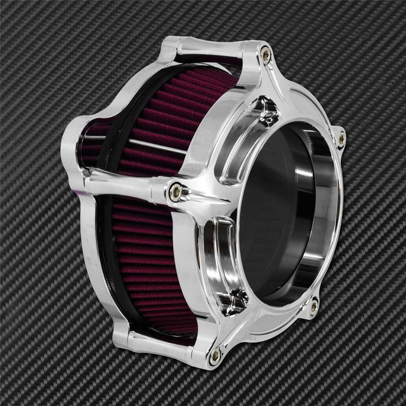 Motorcycle Air Filter Air Cleaner Kit CNC Intake System Chrome For Harley Sportster Dyna Softail Touring 883 1200 Electra Glide