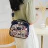 Canvas Cute Little Bear Bag Crossbody Phe Bag Women's Single Oulder 2026 New Sweet Cool Sle Daily Use Round Ape