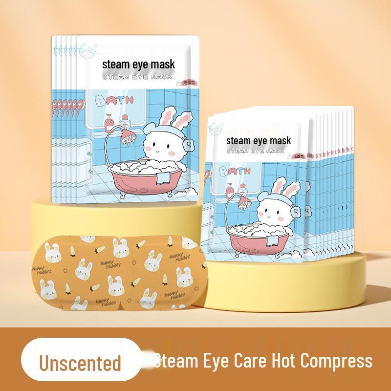 Animowana maseczka na oczy Steam: Łagodzi zmęczenie oczu, Zapewnia stałe ciepło do snu i ochrony oczu.