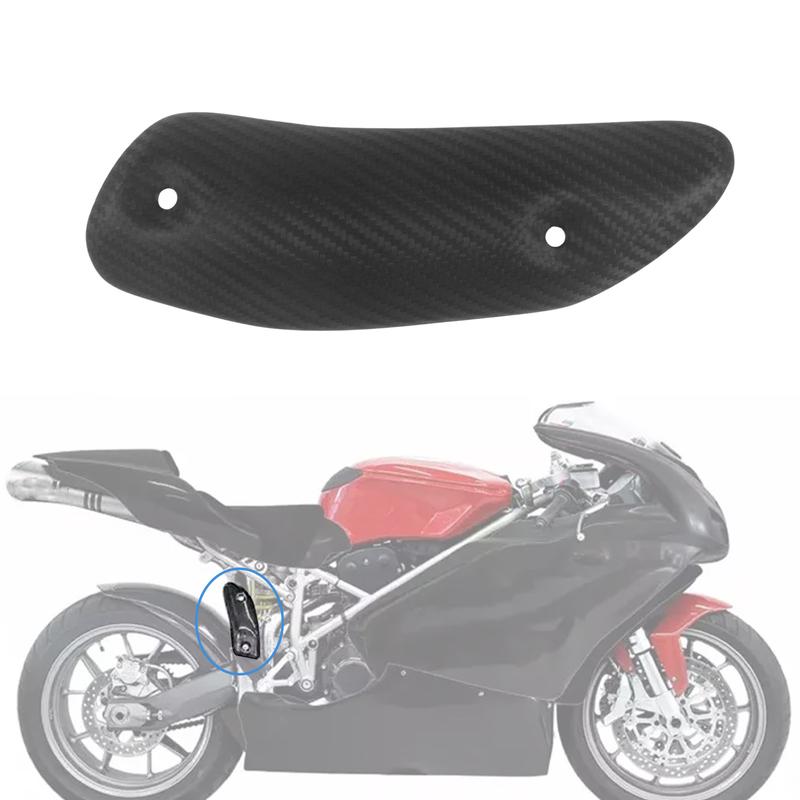 Motorcycle For DUCATI 749 999 2003 2004 2005 2006 Exhaust Cover Carbon Fiber Muffler Shield Guard