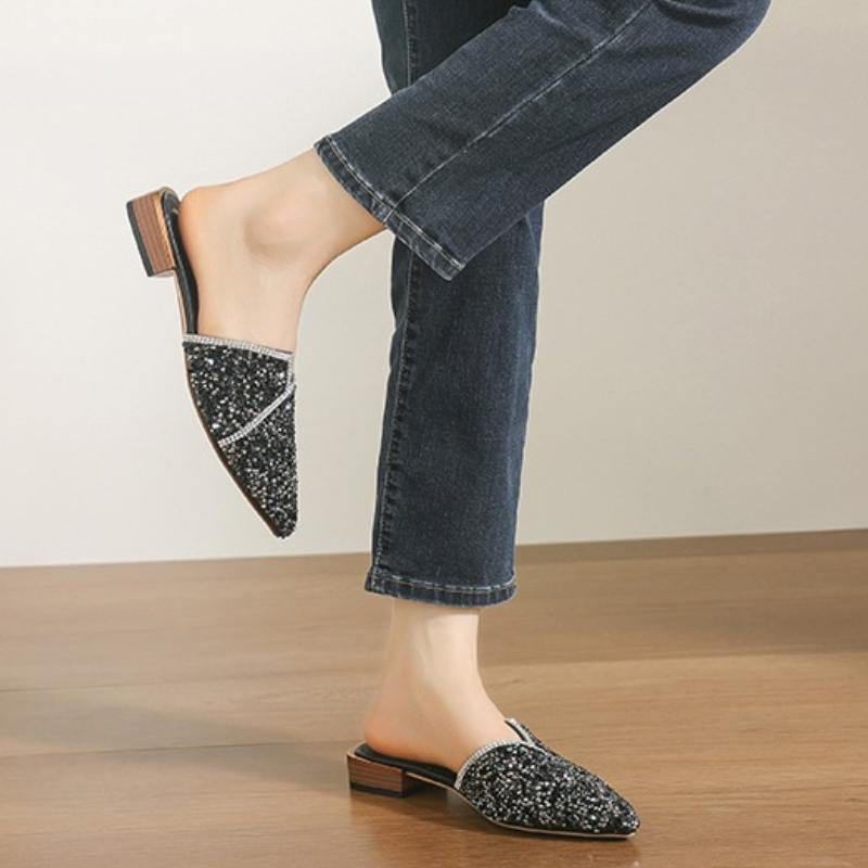 Fashion Women Elegant and stylish High-heeled Fashion Slippers 2025 Summer New Style Good looking Shoes Outdoor Beach Shoes