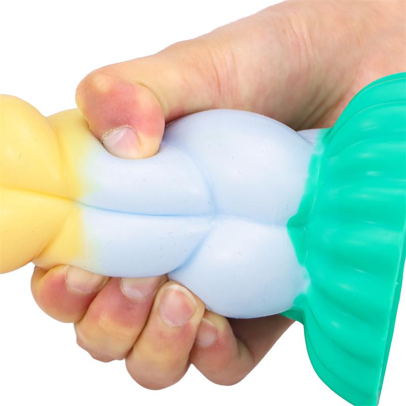 Women's Hemp Rope New Anal Plug Special-shaped Silicone Penis Soft Mixed Color Simulation Masturbator