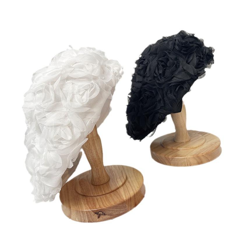 Korean Rose-Inspired Vintage Women's Beret