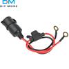 DC 12V-24V Car Motorcycle Truck Cigarette Lighter Socket Copper Nose Connector Adapter with 20A Fuse 14Awg 30Cm 1M 2M 3M