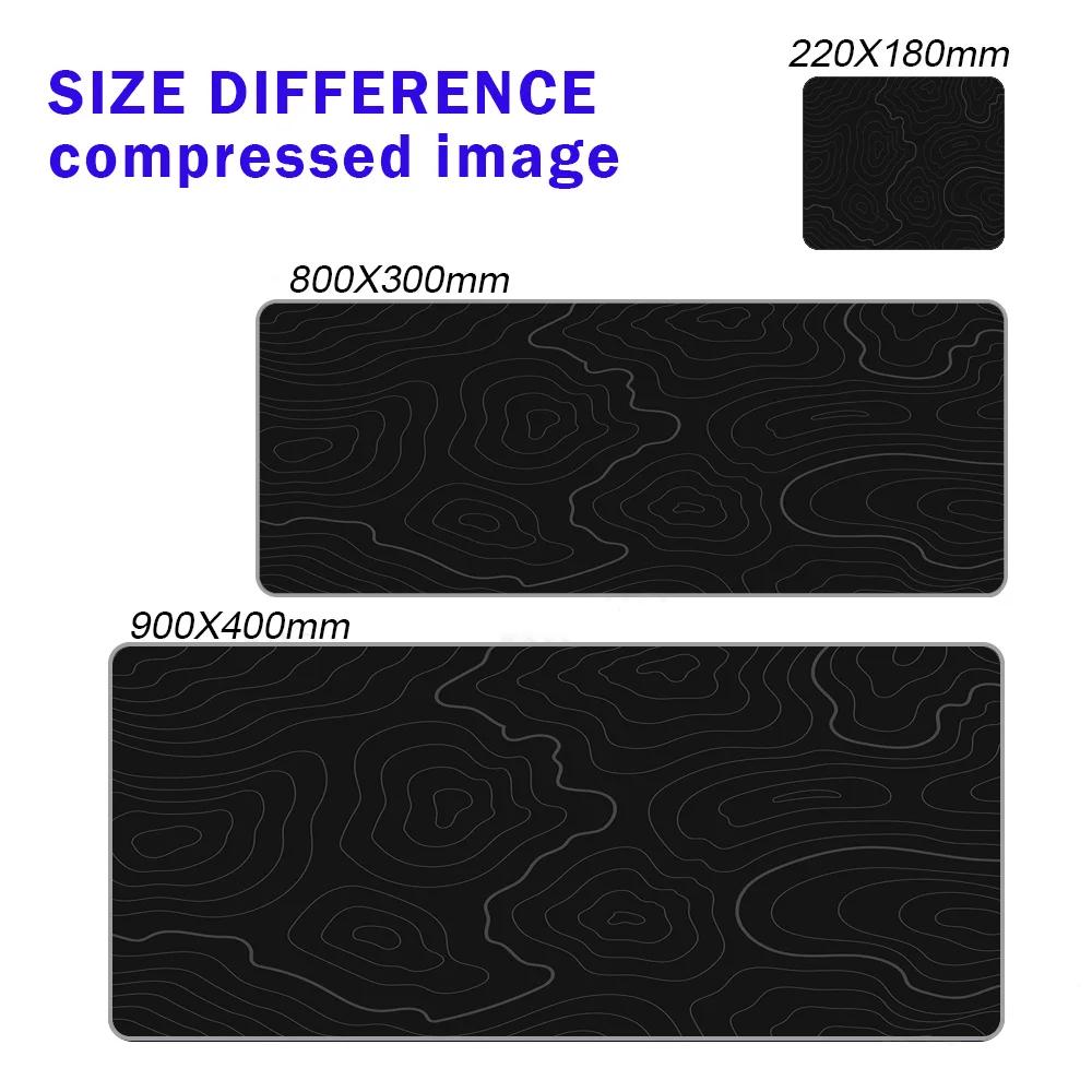 Linien-Flüssig-Mauspad Gaming-Zubehör Topografische Tischmatte Marmor Schwarz Teppich Grau 100x50cm Benutzerdefiniertes PC-Mauspad Schreibtischmatte