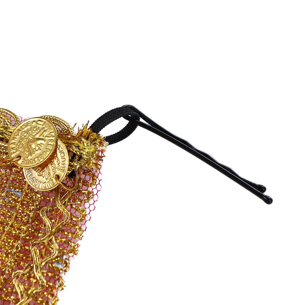 Pailletten Indischer Tanz Damen Strass Gesichts-Schleier Netz Bauchtanz Kostüme Performance Zubehör