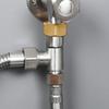 Bidet T Adapter, Biveah Stainless Steel Angle Stop Add-A-Tee Valve 3/8" for Toilet Supply Line Brushed Nickel, KTS002NA