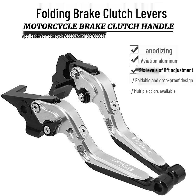 

C600/C650 Sport/GT Folding Cowhorn Brake & Clutch Levers Gold and black