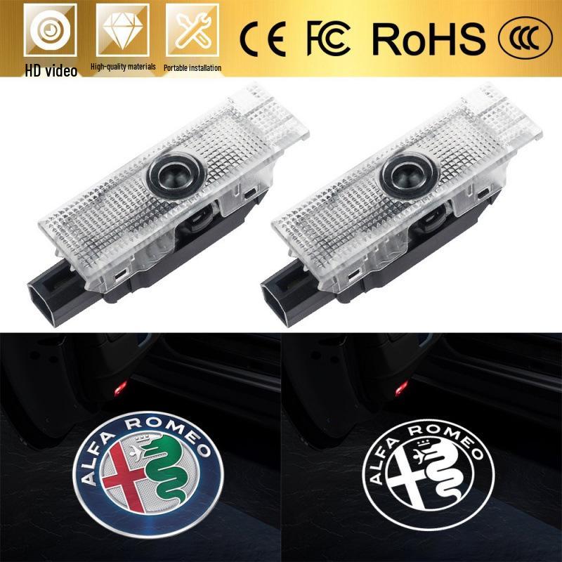 Проекторы логотипа приветствия на двери Alfa Romeo Giulia Stelvio