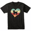 Retro Heart Cairn Terrier Dog Breed Silhouette Dog Owner Love T-Shirt