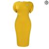 New Short-sleeved Crew Neck Fashion Temperament Elegant Hip-wrapped Large-size Dress