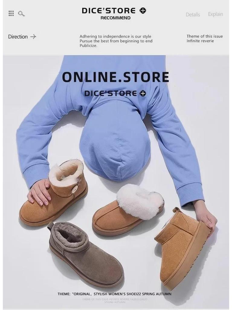 Unisex Fur Snow Boots: Warm, Thick-Soled, Cold-Proof & Waterproof