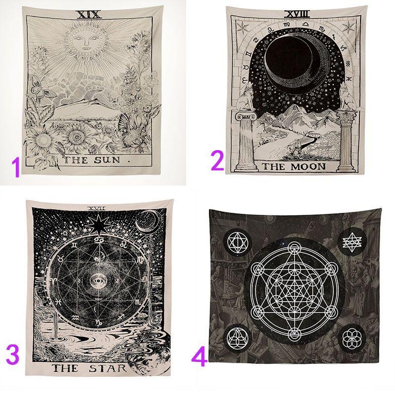 Tarot Wall Amkun Tapestry The Moon Star And Sun Medieval Divination Europe