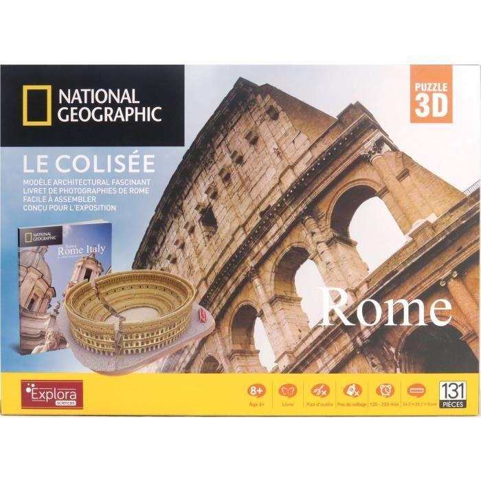 Puzzle 3D lumineux - Colisée - Jeu de construction - EXPLORA - 131 pièces - Dès 8 ans
