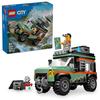 LEGO City 4WD Off-Road Mountain Truck Toy, Birthday Gift, Educational Building Blocks, for Boys and Girls Ages 6, 7, 8, and 9, Vehicle, Miniature Car,