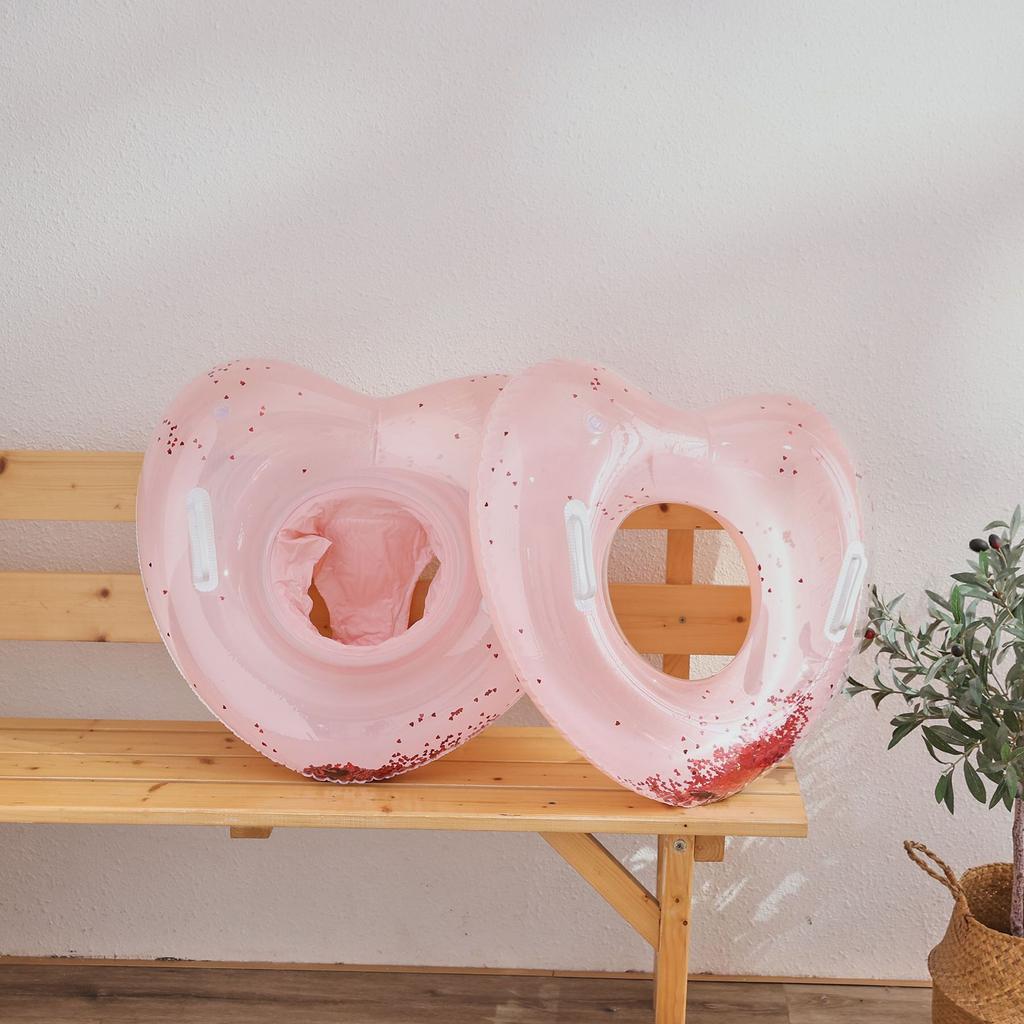 Love Heart Shape Swimming Rings Toy Inflatable Swim Rings Swimming Pool Float Rings Swimming Hoop Inflatable Pool Float