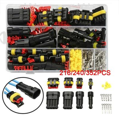 Kit Conector Impermeável de 1/2/3/4 Pinos 300V 12V Design Impermeável Plug Chicote de Fios Par Macho e Fêmea