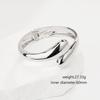 Interlocking Ring Open Bangle - European & American Light Luxury Design for Women