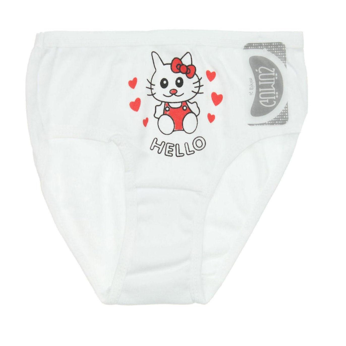 

Хлопковые трусы-слипы для девочек с принтом Silver Underwear, 12 шт. в упаковке 3-4 yaş белый