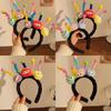 Animals Plush Headbands Ball Crooked Stick Crooked Furry Hair Accessories